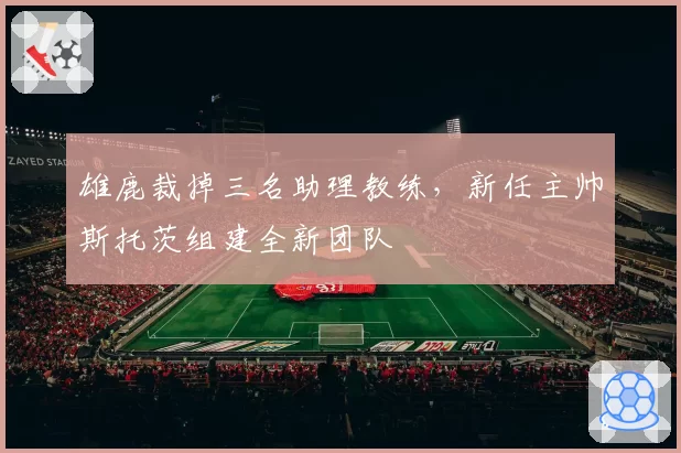雄鹿裁掉三名助理教练，新任主帅斯托茨组建全新团队